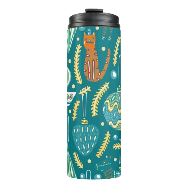 Termo Christmas decorations seamless pattern. Bright col (Anverso)