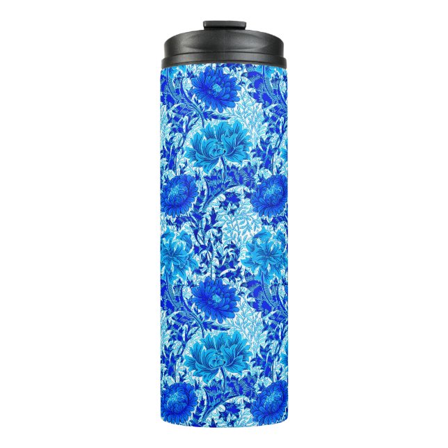 Termo Chrysanthemums William Morris Shades of Denim Blue (Anverso)
