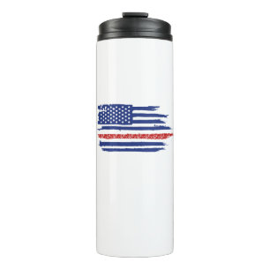 Termo Ciclismo con bandera de Estados Unidos
