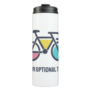 Termo Ciclismo de texto personalizado