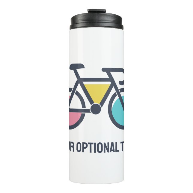 Termo Ciclismo de texto personalizado (Anverso)