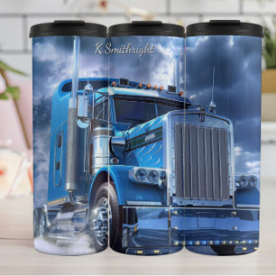 Termo Cielo de tormenta de camiones Blue Chrome Semi