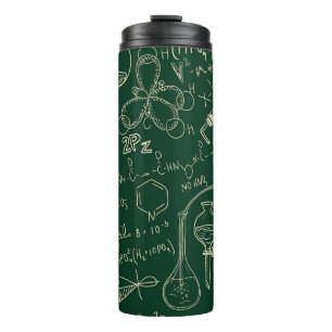Termo Ciencia, química, patrón de laboratorio vintage