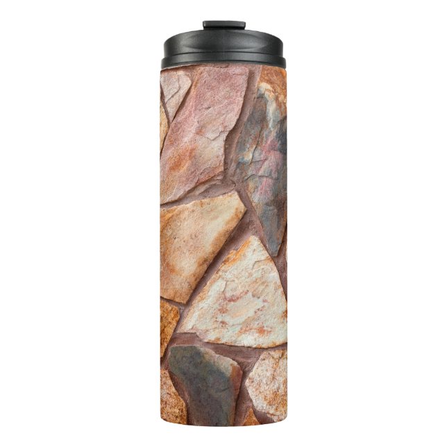 Termo Cierre de una pared de piedra como fondo de fondo, (Anverso)