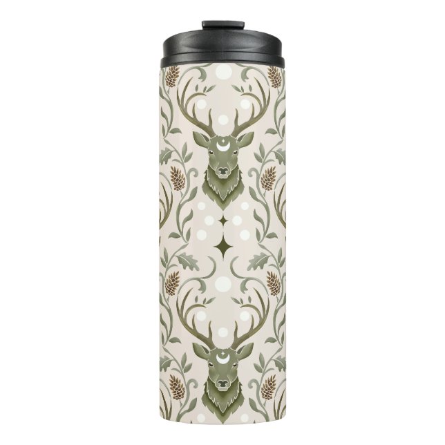 Termo Ciervo Tribal Boho, Soñando con Ciervos (Anverso)