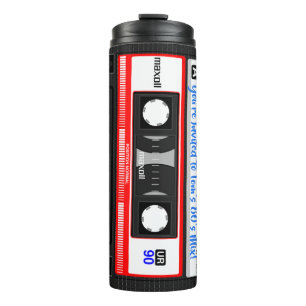 Termo Cinta de Casete Personalizada de Mezcla de los 80