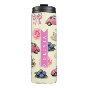 Termo Cinta de Cocktail Rosa Coqueta Personalizada Lindo