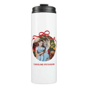 Termo Cinta de lazo coqueta roja linda regalo de foto pe