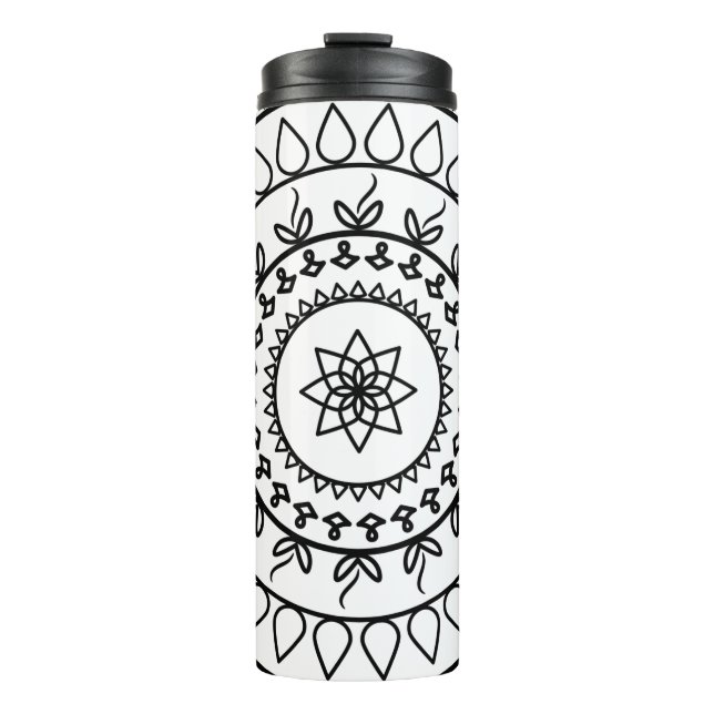 Termo Círculo espiritual del tatuaje de Mandala (Anverso)