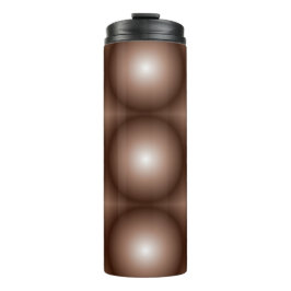 Termo Círculo geométrico 3D Círculo oscuro Mocha marrón 