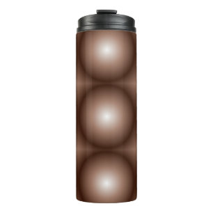 Termo Círculo geométrico 3D Círculo oscuro Mocha marrón