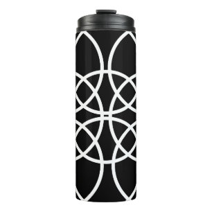 Termo Círculos de espiral blanca