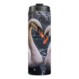 Termo Cisnes románticos en un país maravillosamente inve