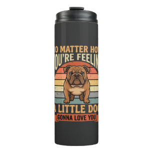 Termo Cita de amor divertida de Bulldog Perro Retro
