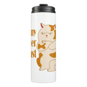 Termo Cita motivacional de gato gordo perezoso de mi bes