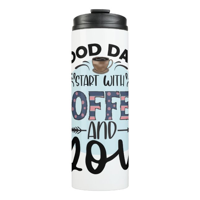 Termo Citas divertidas de café para los amantes del café (Anverso)