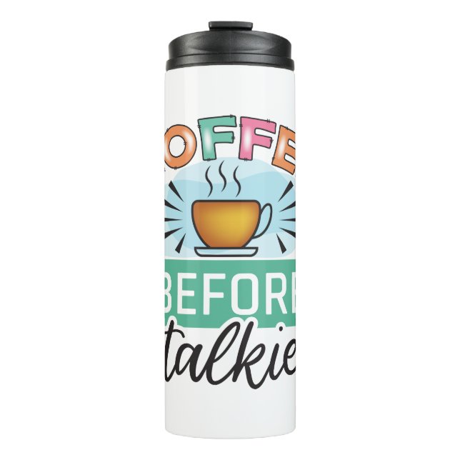 Termo Citas graciosas de café para los amantes del café (Anverso)