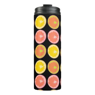 Termo Citrus Candy Lemon Pattern Black