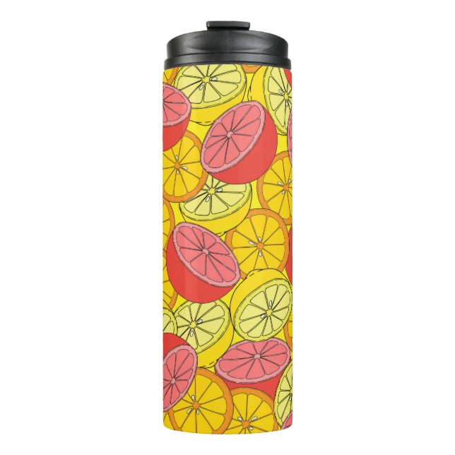 Termo Citrus seamless pattern many oranges, lemons, grap (Anverso)