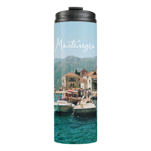 Termo Ciudad costera de Perast, Montenegro (Anverso)