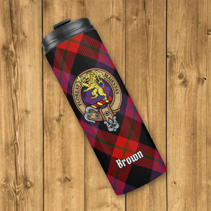 Termo Clan Brown Escudo sobre Tartán
