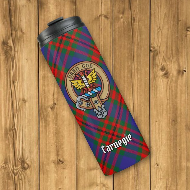 Termo Clan Carnegie Escudo sobre Tartán (Subido por el creador)