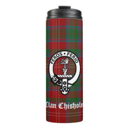 Termo Clan Chisholm Tartan & Escudo Badge
