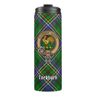 Termo Clan Cockburn Escudo sobre Tartán