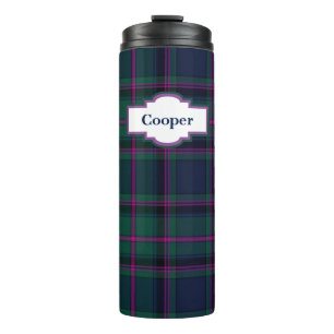 Termo Clan Cooper Plaid Personalizado Thermal Tumbler