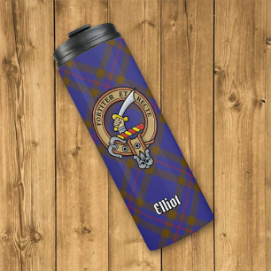 Termo Clan Elliot Escudo sobre el tartán moderno