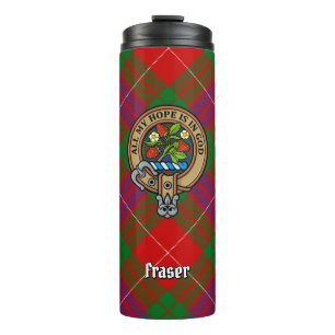 Termo Clan Fraser Escudo sobre Tartán