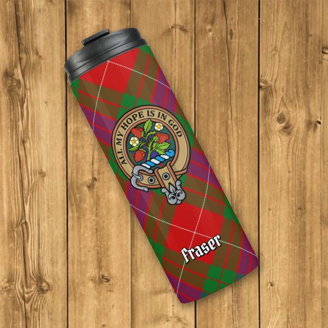 Termo Clan Fraser Escudo sobre Tartán (Subido por el creador)