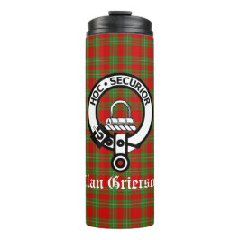 Termo Clan Grierson Escudo Badge & Tartan