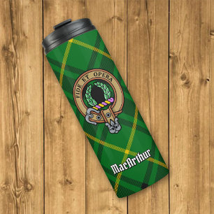 Termo Clan MacArthur Escudo sobre Tartán