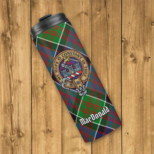 Termo Clan MacDonald de Clanranald Escudo sobre Tartán