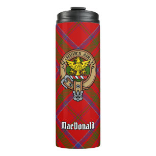 Termo Clan MacDonald de Keppoch Escudo sobre Tartán