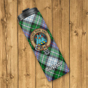 Termo Clan MacKenzie Escudo sobre el vestido Tartán