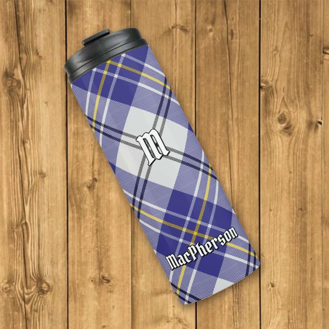 Termo Clan MacPherson Blue Dress Tartán Thermal Tumbler (Subido por el creador)