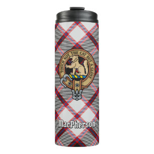 Termo Clan MacPherson Escudo sobre la caza de tartán