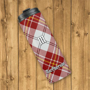 Termo Clan MacPherson Rojo Vestido Tartán Tumbler Termal