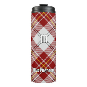 Termo Clan MacPherson Rojo Vestido Tartán Tumbler Termal