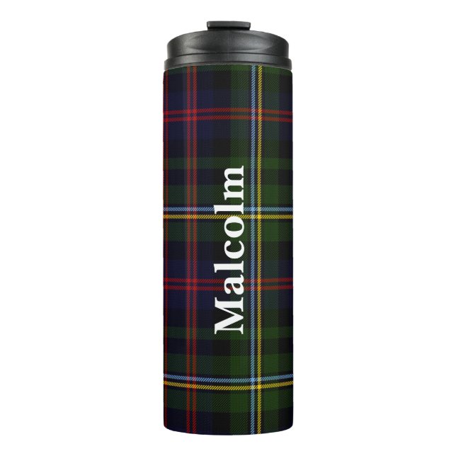 Termo Clan Malcolm Plaid Personalizado Thermal Tumbler (Anverso)