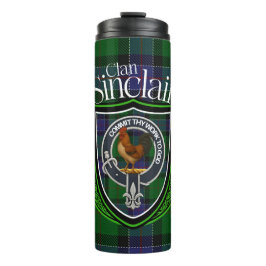 Termo Clan Tartán y Escudo de Sinclair Scottish