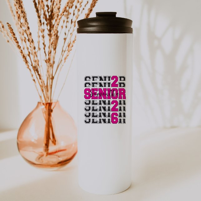 Termo Clase de 2026 Monograma de Senior (Subido por el creador)