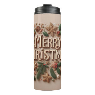 Termo Clásica vegetación navideña de Navidad
