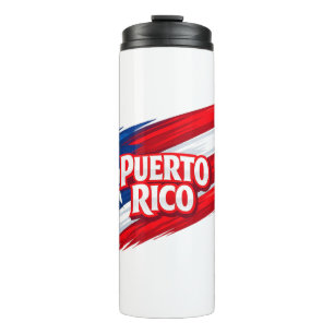 Termo clásico aspecto patriótico de Puerto Rico