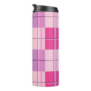 Termo Clásico Estilo Cuadro de Frambuesa Rosa
