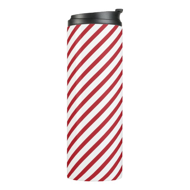 Termo Classic Red White Stripe Thermal Tumbler for Styli (Rotado hacia la izquierda)