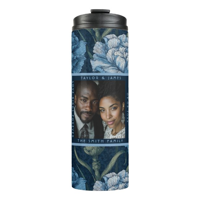 Termo Clavel Romántico Encanto Boda Retro (Anverso)