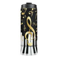 Claves de piano Black Gold Luxury Music Note